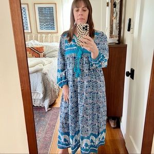 Vintage Indian cotton Peacock dress